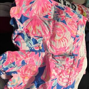 Lilly Pulitzer Pink and Blue Floral Women Shorts